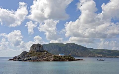 L'îlot de Kastri au large de l'île de Kos © GNTO