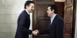 Le président de l'Eurogroupe Jeroen Dijsselbloem a rencontré le Premier ministre Alexis Tsipras à Athènes le 30 janvier 2015. (POOL / PETROS GIANNAKOURIS / AFP)


