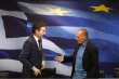 Lors de la rencontre, vendredi, entre le ministre des finances grec et le chef de l'Eurogroupe. | REUTERS/KOSTAS TSIRONIS


