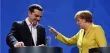 Alexis Tsipras et Angela Merkel après une conférence de presse commune le 23 mars 2015. (TOBIAS SCHWARZ / AFP)


