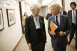 Christine Lagarde au siège du FMI à Washington le 1er juillet.


