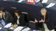 Marine Le Pen au Parlement européen. Crédits photo : Jean-Francois Badias/AP


