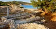 L'île de Thasos, dans les Sporades thraces, ici les ruines de la presqu'île d'Aliki. Un site archéologique avec des vestiges de temples et de carrières de marbre datant de l'époque antique. ERIC MARTIN