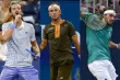 Daniil Medvedev, Casper Ruud et Stefanos Tsitsipas traversent une passe compliquée cette saison. (G. Burke/D. Hamilton/Reuters)