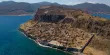 Vue aérienne de la ville fortifiée de Monemvasia, en Laconie (Grèce), le 10 août 2020. ATHANASIOS GIOUMPASIS/GETTY IMAGES