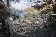Vendredi 14 août 2026, les conséquences d'un incendie de forêt près d'Omis, dans le sud de la Croatie. Un corps a été retrouvé sur le site de ce violent incendie qui a ravagé des zones boisées et résidentielles dans la nuit de vendredi à samedi, et blessé 40 personnes, a indiqué la police. CHINE NOUVELLE/SIPA