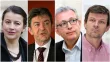 Cécile Duflot (EELV), Jean-Luc Mélenchon (Parti de gauche), Pierre Laurent (PCF) et Guillaume Balas (PS).


