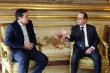 Le Premier ministre grec Alexis Tsipras et François Hollande à l'Elysée, le 4 février 2015 (Photo Remy de la Mauvinière. AFP)


