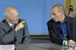 Le ministre allemand des Finances Wolfgang Schäuble (à g.) et son nouvel homologue grec, Yanis Varoufakis. Image: AP


