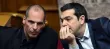 Le ministre grec des Finances Yanis Varoufakis (g) et le Premier ministre Alexis Tsipras (d) au Parlement, le 18 février 2015 à Athènes. Photo d'illustration


