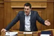 Le Premier ministre grec Alexis Tsipras, le 30 mars 2015 au Parlement grec (Photo Aris Messinis. AFP)


