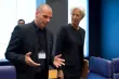 Ci-dessus, le ministre grec des finances Yanis Varoufakis et la directrice du FMI Christine Lagarde. Image: Keystone


