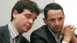 Arnaud Montebourg et Thierry Mandon lorsqu'ils étaient encore proches amis en 2006 Crédits photo : JEAN-PIERRE MULLER/AFP


