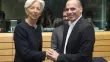 Christine Lagarde et Yanis Varoufakis, le 25 juin 2015 à Bruxelles.


