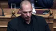 Yanis Varoufakis lors d'une apparition au Parlement grec. Crédits photo : ANGELOS TZORTZINIS/AFP


