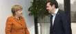 Angela Merkel et Alexis Tsipras, lundi à Bruxelles. Crédits photo : John Thys/AP


