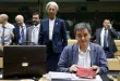 Le ministre des finances grec, Euclid Tsakalotos, et la directrice générale du FMI, Christine Lagarde.



