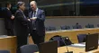 Euclide Tsakalotos, le ministre des Finances grec et le commissaire européen aux Affaires économiques, Pierre Moscovici à Bruxelles.


