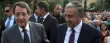Le dialogue est rompu entre les deux leaders chypriotes, le Grec Nicos Anastasiades (à gauche) et le Turque Mustafa Akinci, photographiés ici en juillet 2015. © Reuters/Yiannis Kourtoglou/File Photo


