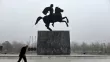 La statue d'Alexandre le Grand à Tessalonique en Grèce le 17 janvier 2018


