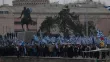 90 000 personnes ont manifesté à Thessalonique (Macédoine centrale), le 21 janvier 2018, à l'appel d'organisations nationalistes contre un compromis avec Skopje sur le nom de la Macédoine.


