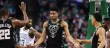 À 23 ans, Giannis Antetokoúnmpo, leader des Milwaukee Bucks (NBA), fait partie des rares candidats au titre de joueur de l'année en NBA (MVP).   © GETTY IMAGES NORTH AMERICA / AFP/ Maddie Meyer


