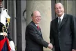 Jacques Chirac accueille Costas Simitis au Palais de l'Elysée