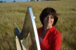 Elisa Vellia avec sa harpe