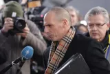 Le ministre grec des Finances Yanis Varoufakis à son arrivée à la réunion de l'Eurogroupe.


