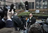Yanis Varoufakis, le ministre grec des finances, vendredi 20 février à Bruxelles.


