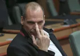Yánis Varoufákis, le ministre grec des Finances, le 20 février, à Bruxelles. (Photo Yves Herman. Reuters)


