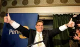 Timo Soini, chef des Eurosceptiques et futur ministre des finances finlandais (Crédits : (c) Copyright Thomson Reuters 2011. Check for restrictions at: http://about.reuters.com/fulllegal.asp)


