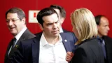 Alexis Tsipras et Federica Mogherini, 2e vice-présidente de la Commission européenne, le 25 juin, à Bruxelles. Crédits photo : Francois Walschaerts/AP


