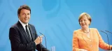 Matteo Renzi et Angela Merkel, le 1er juillet à Berlin. Crédits photo : Michael Sohn/AP


