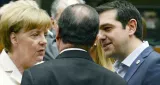 Après 14 heures de négociations, les chefs d'Etat et de gouvernement de la zone euro étaient toujours à la recherche d'une avancée décisive pour sauver la Grèce de la faillite, lundi matin à 6h15 - Sipa


