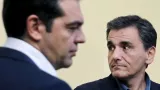 Le ministre des Finances grec Euclid Tsakalotos et le Premier ministre Alexis Tsipras.


