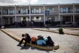 Un réfugié dans la cour de l'ancien aéroport international d'Athènes, le 28 février.


