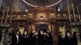 Transmis par l’Église orthodoxe, le chant byzantin est inscrit au patrimoine immatériel de l’Unesco. LOUISA GOULIAMAKI/AFP


