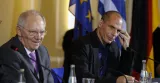 Wolfgang Schäuble et Yanis Varoufakis.


