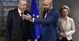 Recep Tayyip Erdogan, Charles Michel et Uruslu von der Lyen


