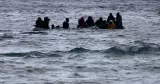 Naufrage de migrants en mer Egée, en février 2020.


