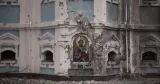 Eglise endomagée après un assaut des troupes russes. Kharkiv, 27 mars 2022. — © Felipe Dana / keystone-sda.ch


