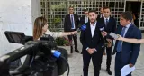 Nikos Androulakis, député européen et président du parti socialiste grec, à Athènes, le 26 juillet 2022, après le dépôt de sa plainte devant la Cour suprême pour des "tentatives de surveillance" de son téléphone portable. PHOTO STR/AFP


