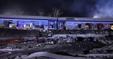 Après la collision de deux trains grecs, près de Larissa mercredi.



