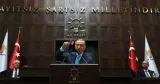 Le président turc Recep Tayyip Erdogan s'adresse aux députés de son parti (AKP), à Ankara, le 18 janvier 2023


