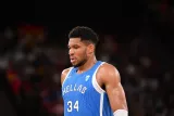 Giannis Antetokounmpo l'année dernière à Paris lors des Jeux Olympiques. (A. Réau/L'Équipe)