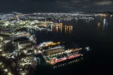 Vue aérienne de la zone portuaire et des chantiers navals d'Eleusis, près d'Athènes, le 25 novembre 2025. DIMITRIS ASPIOTIS/SHUTTERSTOCK/SIPA