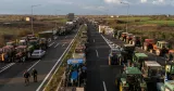 Un convoi de tracteurs à Karditsa, le 8 décembre 2025.