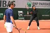 Patrick Mouratgolou et Serena Williams, à Roland-Garros, il y a cinq ans. (P. Lahalle/L'Équipe)