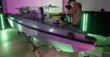 Un drone maritime sans pilote Magura V5 présenté par l'armée ukrainienne, à Kiev, le 11 juin 2024.